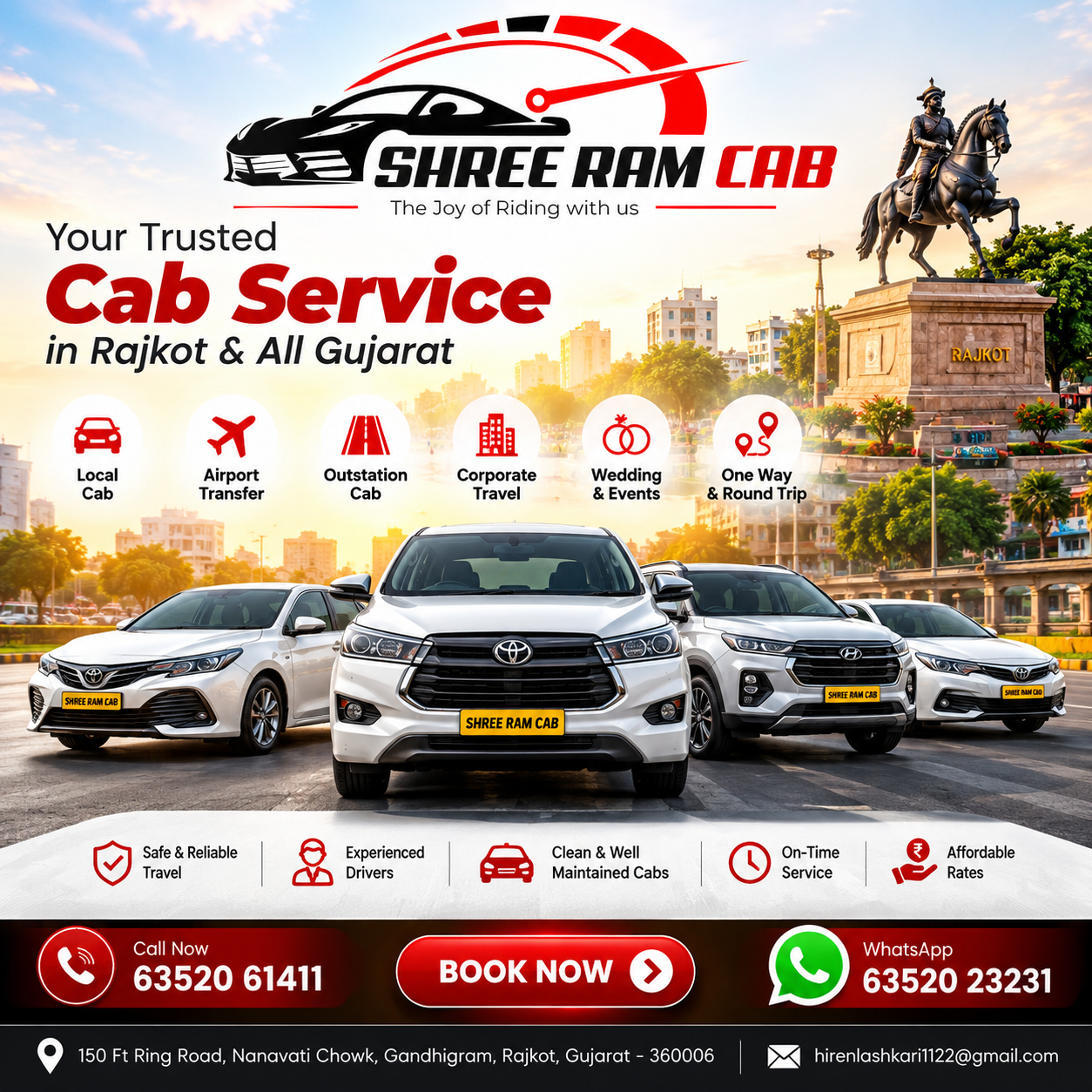 Shree Ram Cab service in Rajkot and Gujarat